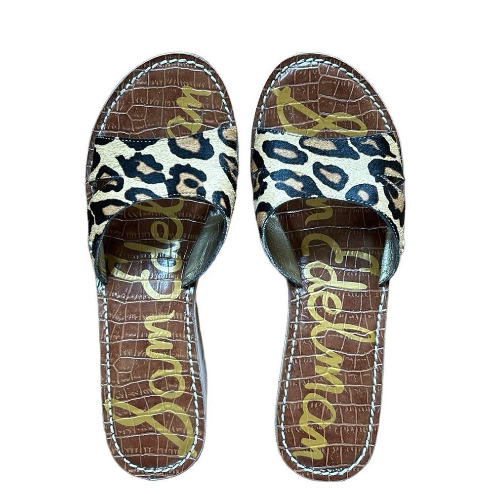 Sam Edelman Leopard Print Slides - Picture 2 of 6
